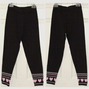 Heart~n~Crush Girls Size L, Black Knit Leggings